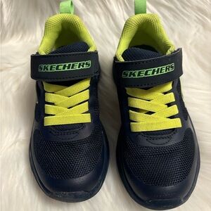 Skechers Kids' Black and Neon Yellow Sneakers